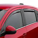 Snap-In Window Visors: In Channel Mount, Dark Smoke, Front And Rear Windows, 4 Piece Set