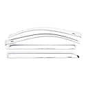 Ventvisor Window Visors: Outside Mount, Chrome, Front And Rear, 4 Pc