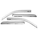 Ventvisor Window Visors: Outside Mount, Chrome, Front And Rear, 4 Pc