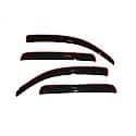 Ventvisor Window Visors: In-Channel Mount, Smoke, Front And Rear, 4 Pc