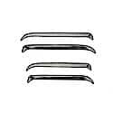 Ventshade Window Visors, Outside Mount, Stainless Steel Finish, Front/Rear, 4 Pc