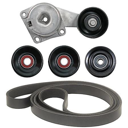 Serpentine belt tensioner deals pulley