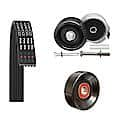 Serpentine Demanding Drive Kit; With Belt, Pulley and Tensioner, 3 Piece Set