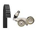 Serpentine Belt Kit; With Belt and Tensioner, 2 Piece Set