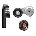 Serpentine Belt Tensioner Kit: With Belt, Pulley and Tensioner, 3 Pieces