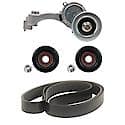 Serpentine Belt Tensioner Kit: Includes Belt, Tensioner, and any applicable Idler Pulleys