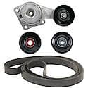 Serpentine Belt Tensioner Kit: Includes Belt, Tensioner, and any applicable Idler Pulleys