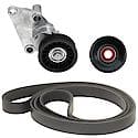 Serpentine Belt Tensioner Kit: Includes Belt, Tensioner, and any applicable Idler Pulleys