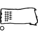 Valve Cover Gasket Set: Direct Fit, Includes Grommets, 17 Pieces