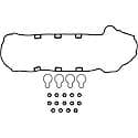 Molded Rubber Valve Cover Gasket Set: Direct Fit, 5 Pieces