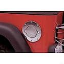 Billet Style Fuel Door Cover, Polished, Non-Locking