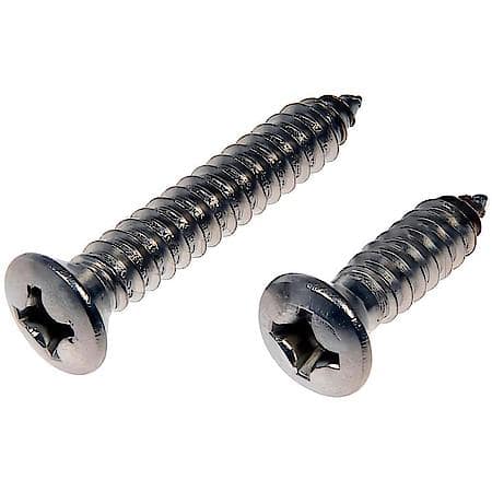 Self Tapping Screws - Stainless Steel - Oval Head - No.14 X 1 In., 1-1/2 In.