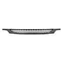 New CAPA Certified Standard Replacement Front Bumper Cover Grille, Painted Black W/Silver Molding