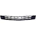 New Standard Replacement Front Bumper Cover Grille, Black With Chrome Molding