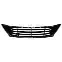 New Standard Replacement Front Bumper Grille, Black With Chrome Surround Molding