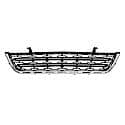 New CAPA Certified Premium Replacement Front Bumper Cover Grille, Matte-Gray W/Chrome Molding