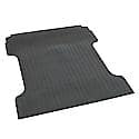 Truck Bed Mat: Direct-Fit, Without Raised Edges, Black, Rubber, Without Tailgate Liner/Mat