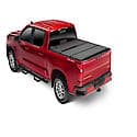 Tonneau Cover: Hard Tri-Fold, Lockable With Bolt One-Key Lock Technology, Black Matte, GMC 22-20