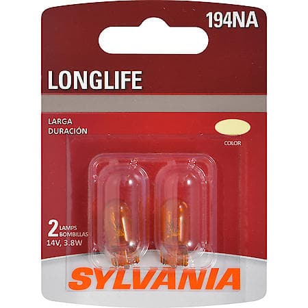 194NA Long Life: Amber Mini Bulb, Standard Performance, 2 Pack