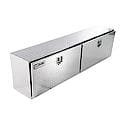 Topside Bed Rail, Double Door, Diamond Tread, Silver, 72" L X 15.5" W X 20" H