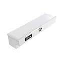 Side Mount,White Textured Powder Coated Steel, 48"L x 12.75"W x 10"H, 3 CuFt