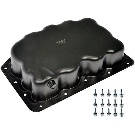 Engine Oil Pan: Direct Fit, Steel, Rear Sump