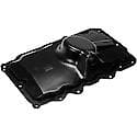 Engine Oil Pan: Direct Fit, Steel, Rear Sump, 5 Quart