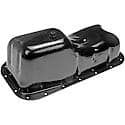 Engine Oil Pan: Direct Fit, Steel, Rear Sump