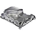 Engine Oil Pan: Direct Fit, Aluminum, Center Sump, 5 Quart