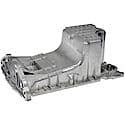 Engine Oil Pan: Direct Fit, Aluminum, Center Sump, 5 Quart