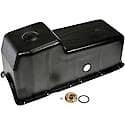 Engine Oil Pan: Direct Fit, Steel, Rear Sump, 20 Quart