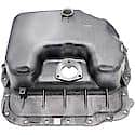 Engine Oil Pan: Direct Fit, Aluminum, Center Sump, 9.6 Quart