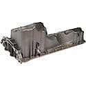 Engine Oil Pan: Direct Fit, Aluminum, Rear Sump, 8 Quart