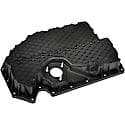 Engine Oil Pan: Direct Fit, Plastic, Center Sump, 6.3 Quart