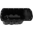 Engine Oil Pan: Direct Fit, Steel, Front Sump, 4.4 Quart