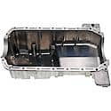 Engine Oil Pan: Direct Fit, Steel, Front Sump, 3.2 Quart