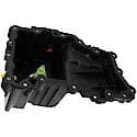 Engine Oil Pan: Direct Fit, Plastic, Center Sump, 6 Quart