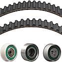 Timing Belt Kit; With 2 Belts, Tensioner, Idler, Balance Shaft Tensioner