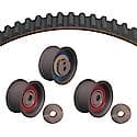 Timing Belt Kit; With Belt, Tensioner Pulley And 2 Idlers, 4 Piece Set