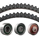 Timing Belt Kit; With 2 Belts, Tensioner, Idler, Balance Shaft Tensioner