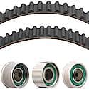 Timing Belt Kit; With 2 Belts, Tensioner, Idler, Balance Shaft Tensioner