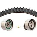 Timing Belt Kit; With Belt, Tensioner, Idler And 3 Plastic Covers, 4 Piece Set