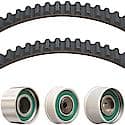 Timing Belt Kit; With 2 Belts, Pulley, Tensioner, Idler, 5 Piece Set