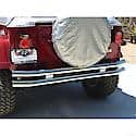 Rear Double Tube Bumper, with Receiver, Stainless Steel