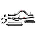 Single - 4in Cat-Back Exhaust System - Ultra Flo Welded Muffler: Stainless Steel