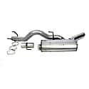 Single - 4in Cat-Back Exhaust System - Ultra Flo Welded Muffler: Stainless Steel