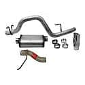 Single - 3in Cat-Back Exhaust System - Ultra Flo Welded Muffler: Stainless Steel