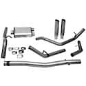 Dual - 3in/2.5in Cat-Back Exhaust System - Ultra Flo Welded Muffler: Stainless Steel