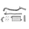 Single - 2.5in Cat-Back Exhaust System - Ultra Flo Welded Muffler: Stainless Steel