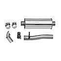 Single - 2.5in Cat-Back Exhaust System - Ultra Flo Polished Muffler: Stainless Steel